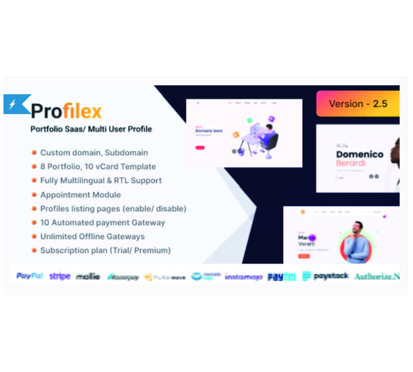 Profilex - 投资组合网站构建器